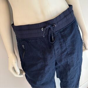 Athleta Cabo Linen Joggers Navy Women’s Pants